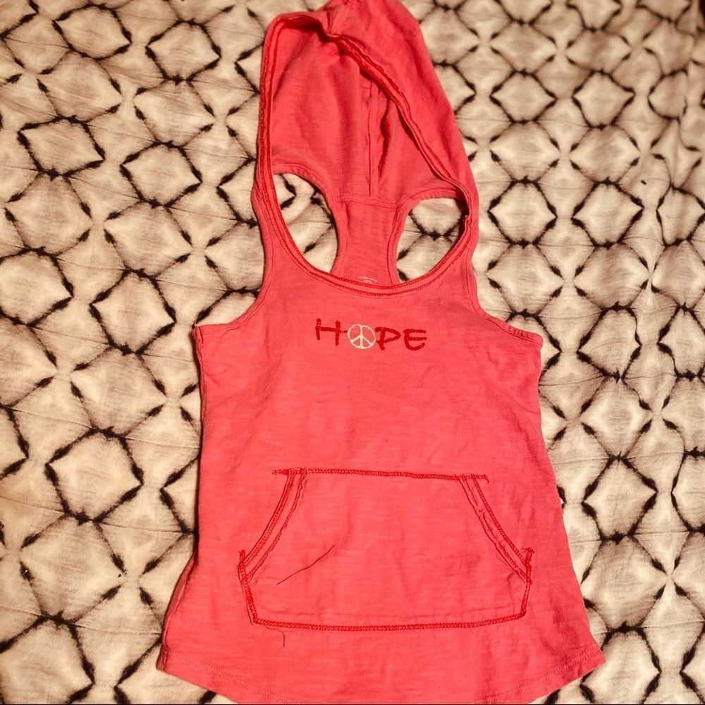 Little girls hooded tank top